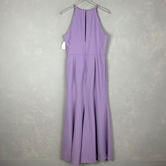 Bella Bridesmaids size 16R maxi dress BB122 pale purple P537 side slit NEW - Picture 7 of 14